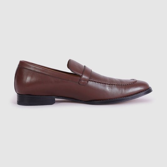 Hermes Brown Leather Loafers with Signature H Buckle - Luxury Men's Dress Shoes