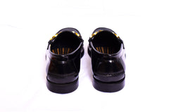 Luxurious Gucci Black Major Loafers With iconic gold horsebit detail