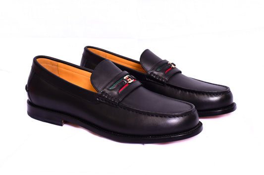 Gucci Red Green Logo Major Loafers